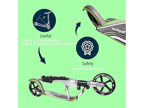 LEEYV Adult Scooter - Folding Big Wheels