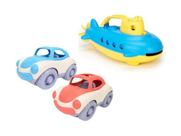 2-Pack Soft Top Car and Submarine Bundle