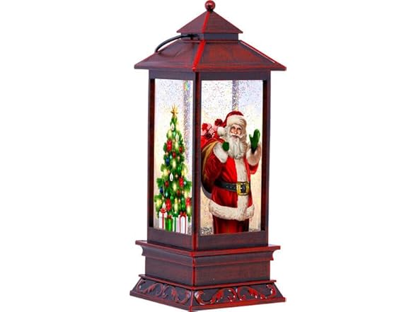 Spoontiques Santa Glitter Lantern