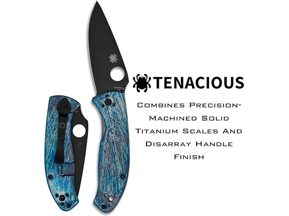 Spyderco Tenacious Pocket Knife 3.3" Steel Blade
