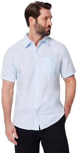 Amazon Essentials Men Short Sleeve Linen Shirt - Gallery 13