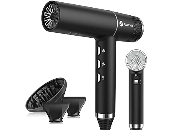 Slopehill Brushless Motor Hair Dryer Black