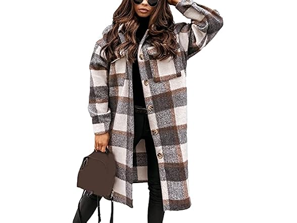 Esmeling Women (XL) Oversize Long Shacket Coat