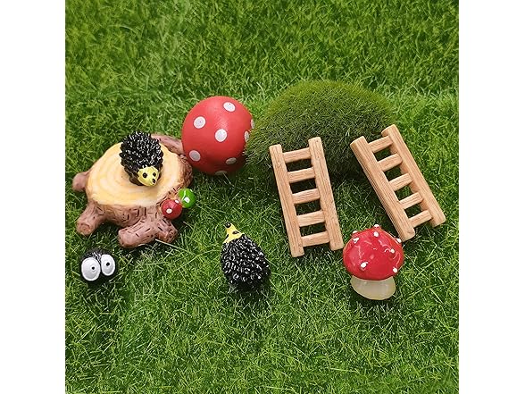 35Pcs Miniature Garden Ornaments Set