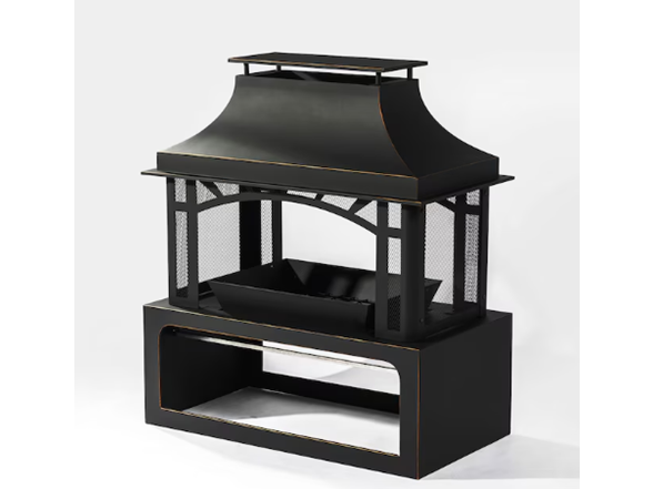 GDFStudio Thorne Steel Chimney Fireplace