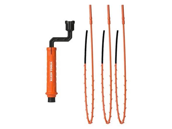 KLEIN TOOLS Drain Snake Auger Hair Clog Removal Tool, 3Pk