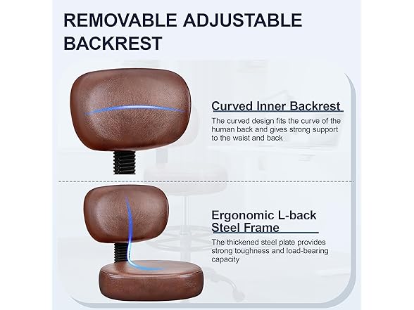 Brick Attic Drafting Chair with Backrest – Adjustable Foot R (Open Box)