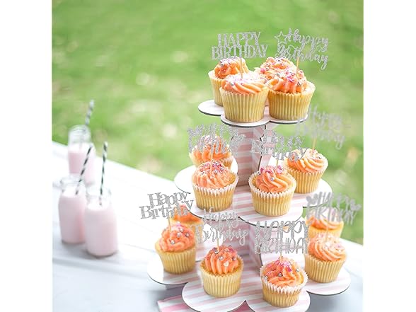 Hengmerry Happy Birthday Cupcake Toppers