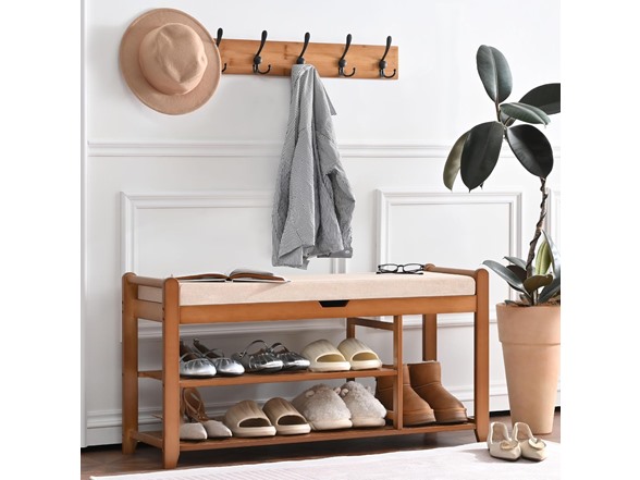 Homman 39.4in Shoe Rack Bench