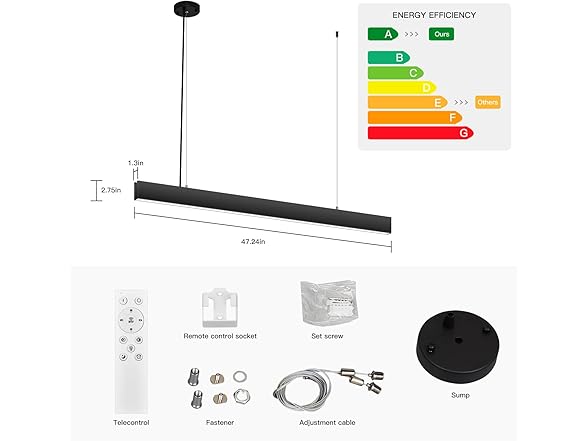 (4 Pack) 2.4G Remote Series LED Linear Light Fixture
