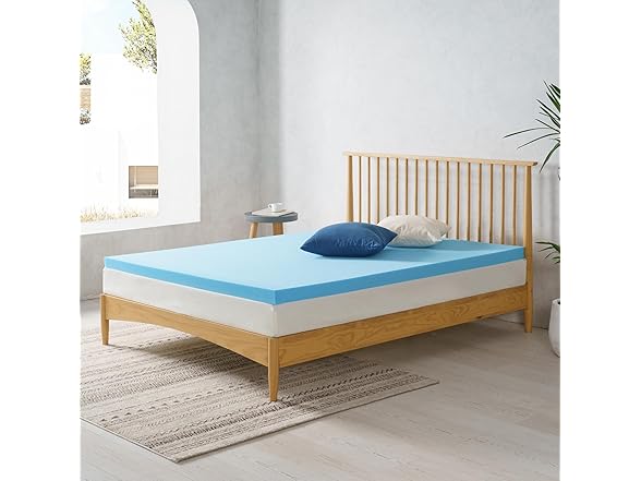 ZINUS 2" Green Tea Cooling Gel Memory Foam Mattress Topper