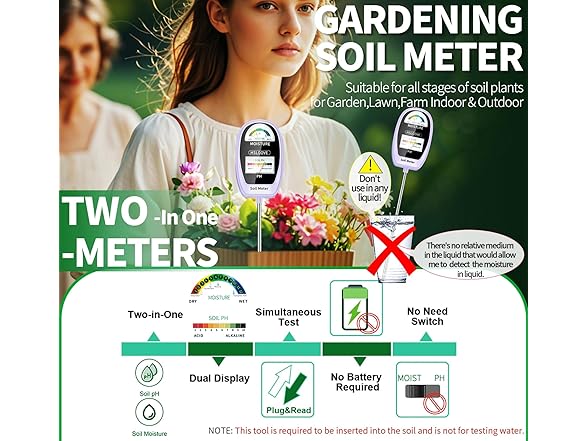 HSLGOVE 2-in-1 Soil Test Kit