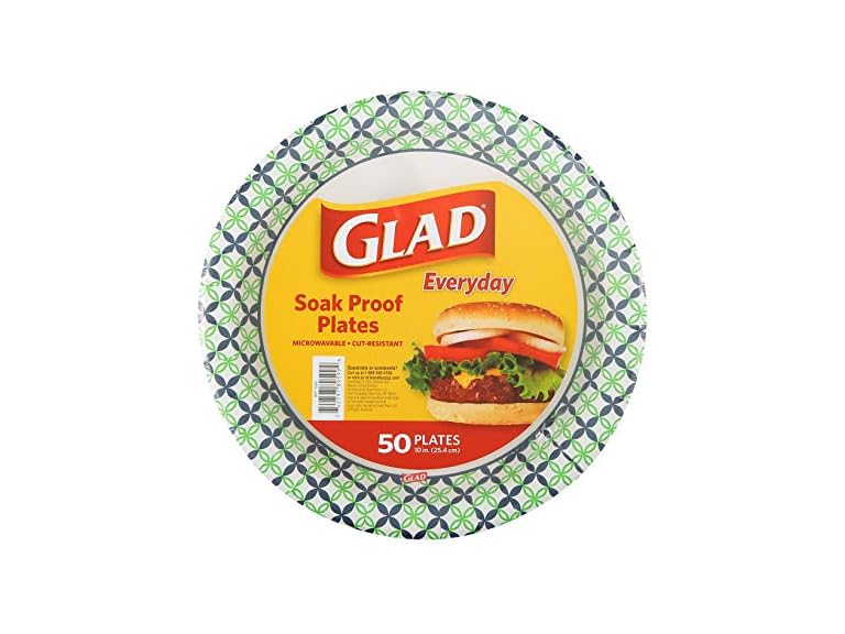 Glad Daisy Pattern Paper Plates 50ct
