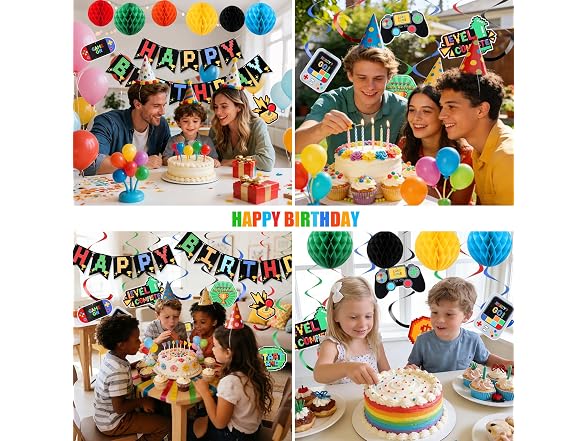 Yeocu Video Game Birthday Decorations