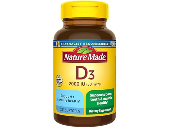 Nature Made Vitamin D3 2000 IU, 250-Count