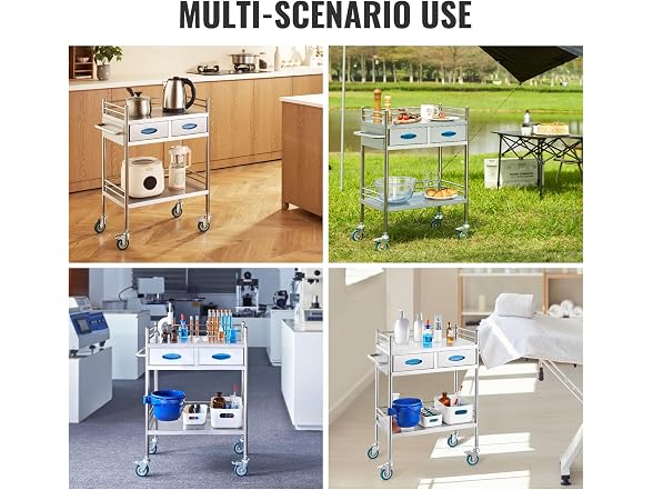 VEVOR Lab Serving Cart, 2 Layers