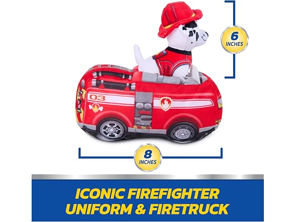 Paw Patrol Marshall 2-in-1 Plush Toy Firetruck and Stuffed Animal