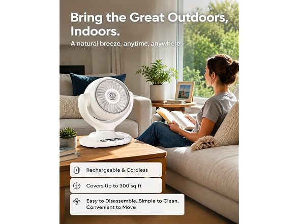 Aaoyun Cordless Desk Fan
