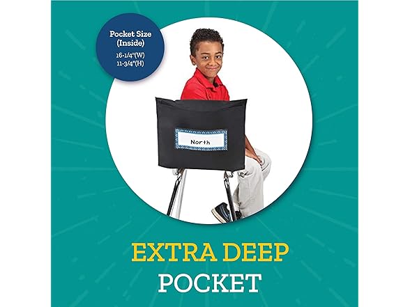 Really Good Stuff Store More Deep-Pocket Chair Pockets