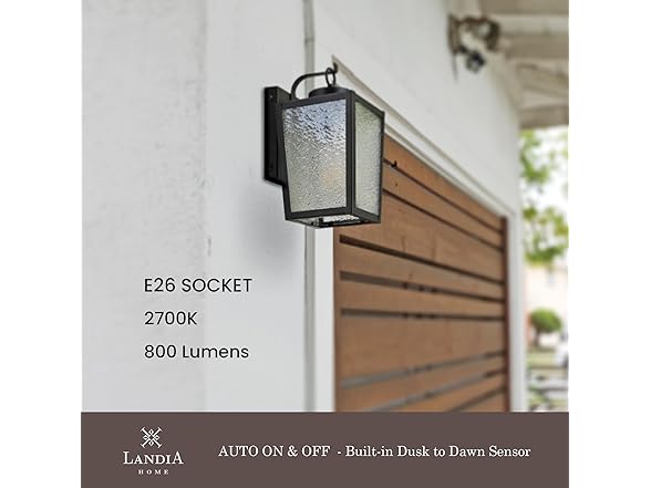 Landia Home Outdoor Wall Lantern