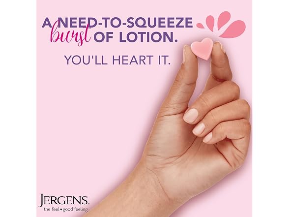 Jergens Cherry Almond Lotion Bursts Squishy Heart