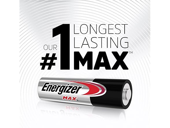 (48 Batteries) Energizer MAX AA Alkaline Batteries