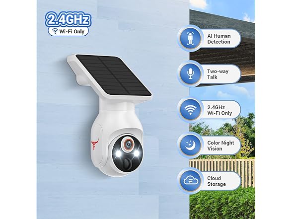 GlowPop Smart AI Motion Detection Security Camera