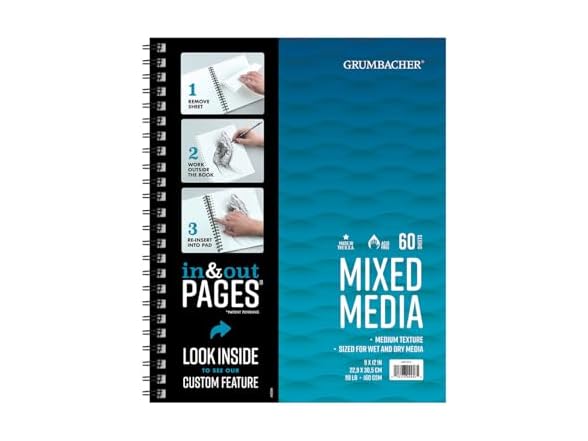 Grumbacher Mixed Media In & Out Pad