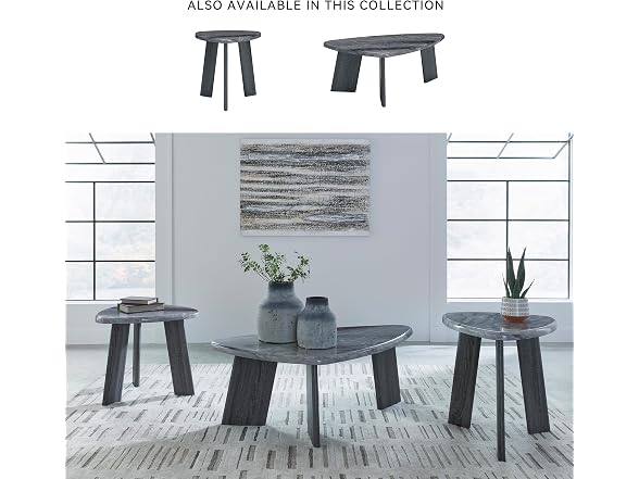 Ashley Bluebond Table Set 3pc Gray