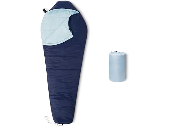 Amazon Basics 20F Mummy Sleeping Bag - Navy Blue