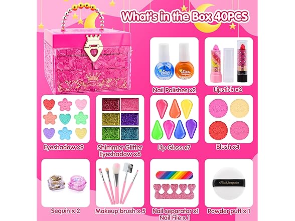 PLOOHT Kids Makeup Set for Girls