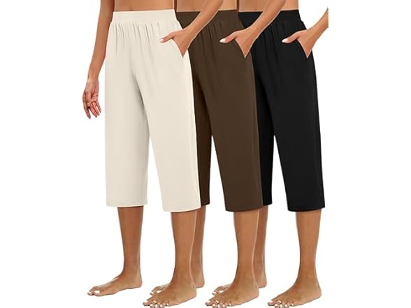 Women’s Capri Sweatpants 3 Pack