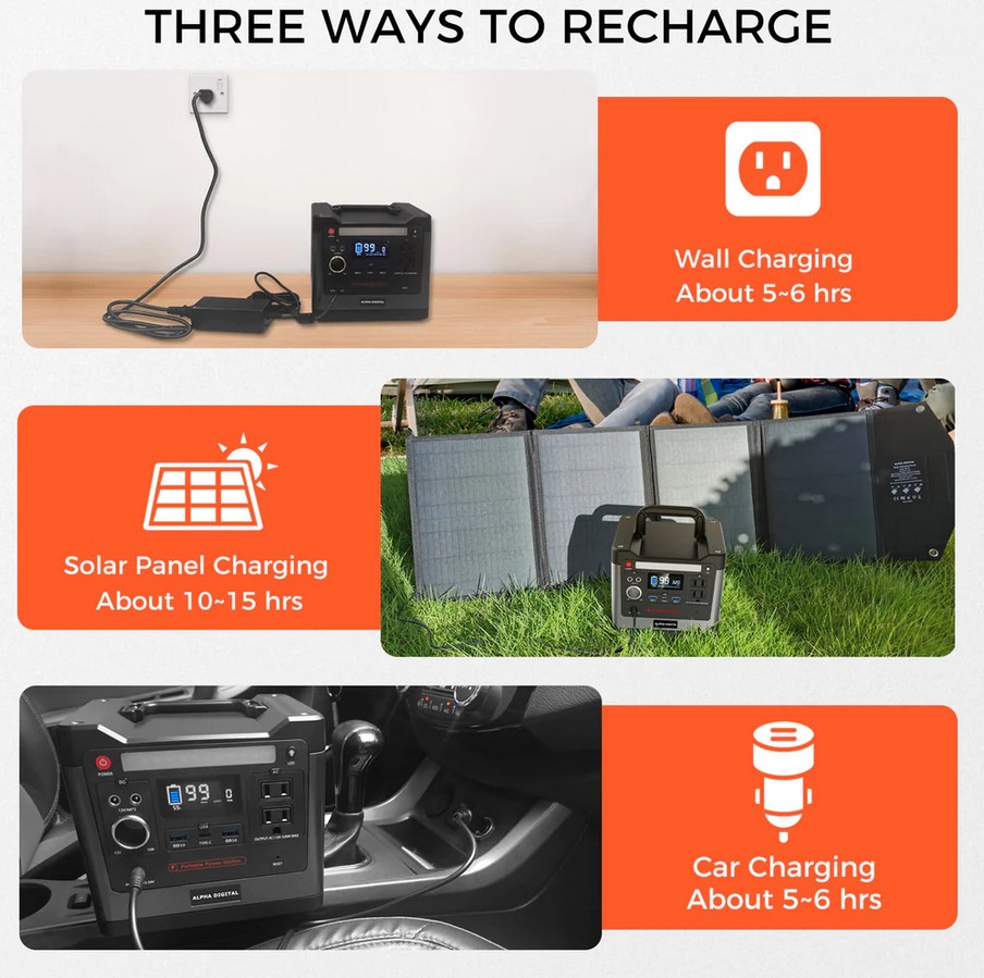 ALPHA DIGITAL 320W Outdoor Portable Power Station - Gallery 8
