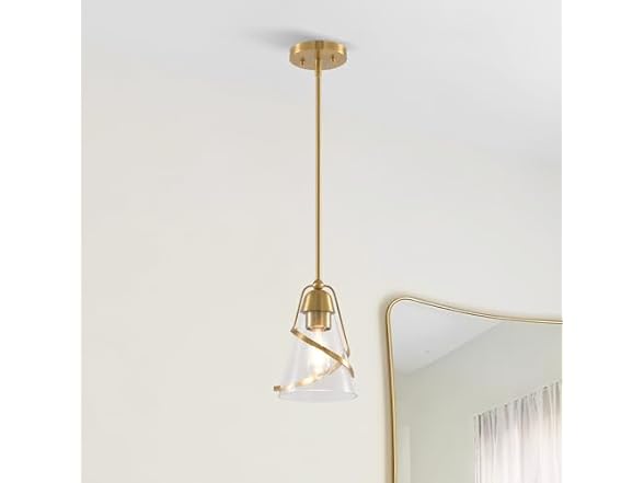 Parrot Uncle D3013 Small 7" Wide Cone Seeded Glass Hang