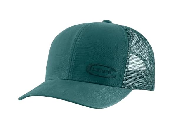 Carhartt Men Canvas Mesh-Back Embossed Cap