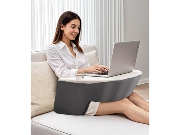Ergonomic Lap Desk Pillow with Cooling Memory Foam