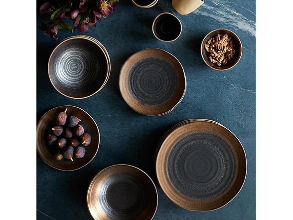 LEMIEUX ET CIE Akita 4-Piece Bowl Set Stoneware Copper