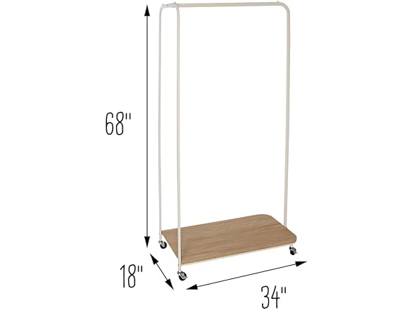 Honey-Can-Do Clothing Rack w/Shelf White