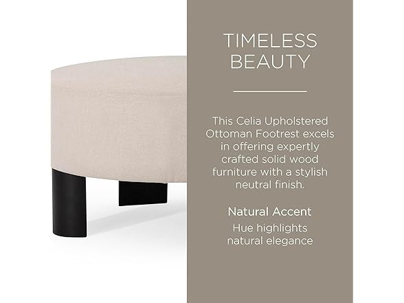 Celia Contemporary Upholstered Ottoman