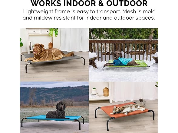 FurHaven Elevated Pet Cots Nylon Mesh Hammock