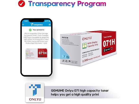 ONLYU Compatible Canon 071H 071 Toner