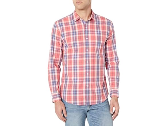 Washed Red Windowpane