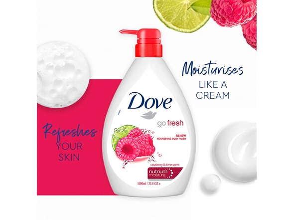 3PK Dove Renewing Raspberry Body Wash with Lime