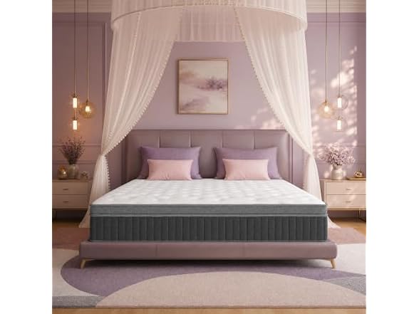CorePillow 12 Inch King Hybrid Mattress, Medium Firm