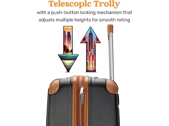 Collins 3Pc Retro Spinner Luggage Set