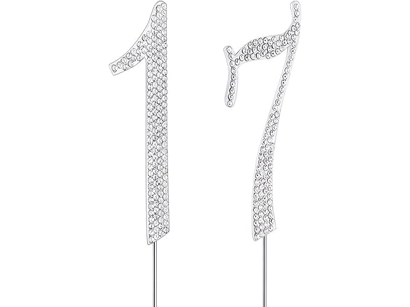 MAGJUCHE Silver 17" Crystal Cake Topper