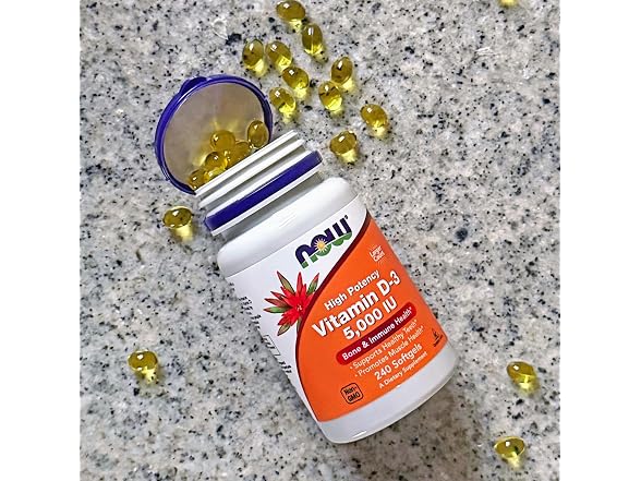 NOW Foods Vitamin D3 5000 IU 240 Softgels