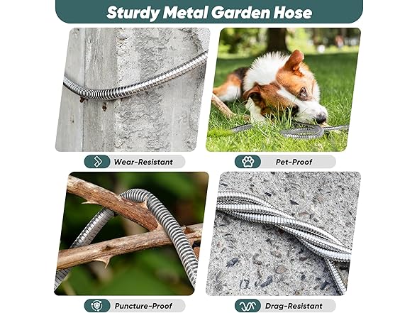 Amayrose Stainless Steel Garden hose - 75ft