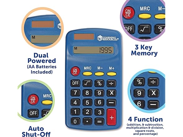 Learning Resources Primary Calculator, Set of 10