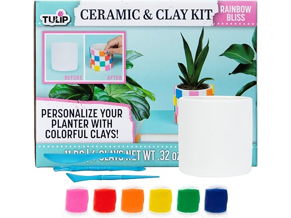 Tulip Ceramic & Clay Planter Decorating Kit